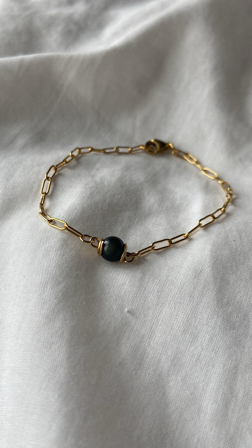 Bracelet Gaïa - Obsidienne Oeil Céleste