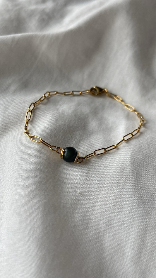 Bracelet Gaïa - Obsidienne Oeil Céleste