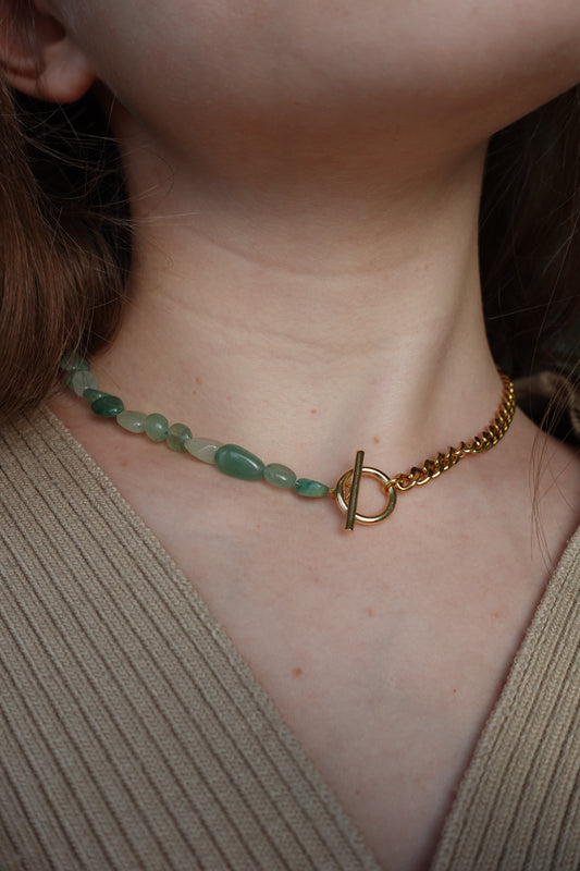 Choker Aventurine verte