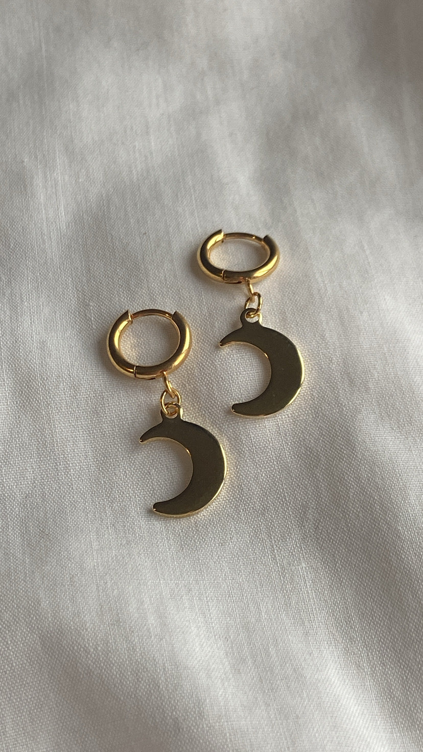 Boucles d'oreilles lune