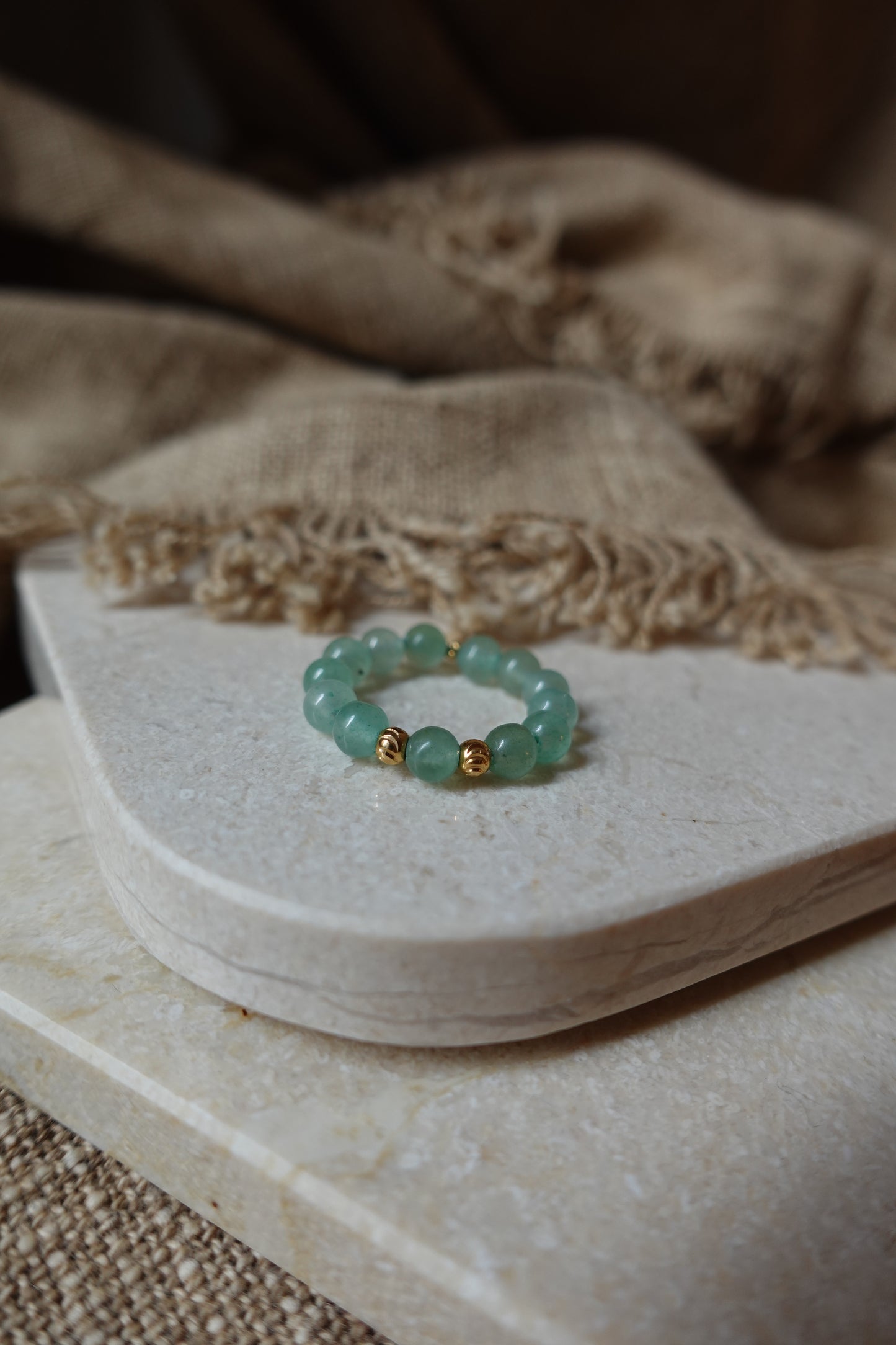 Bague Athena - Aventurine verte