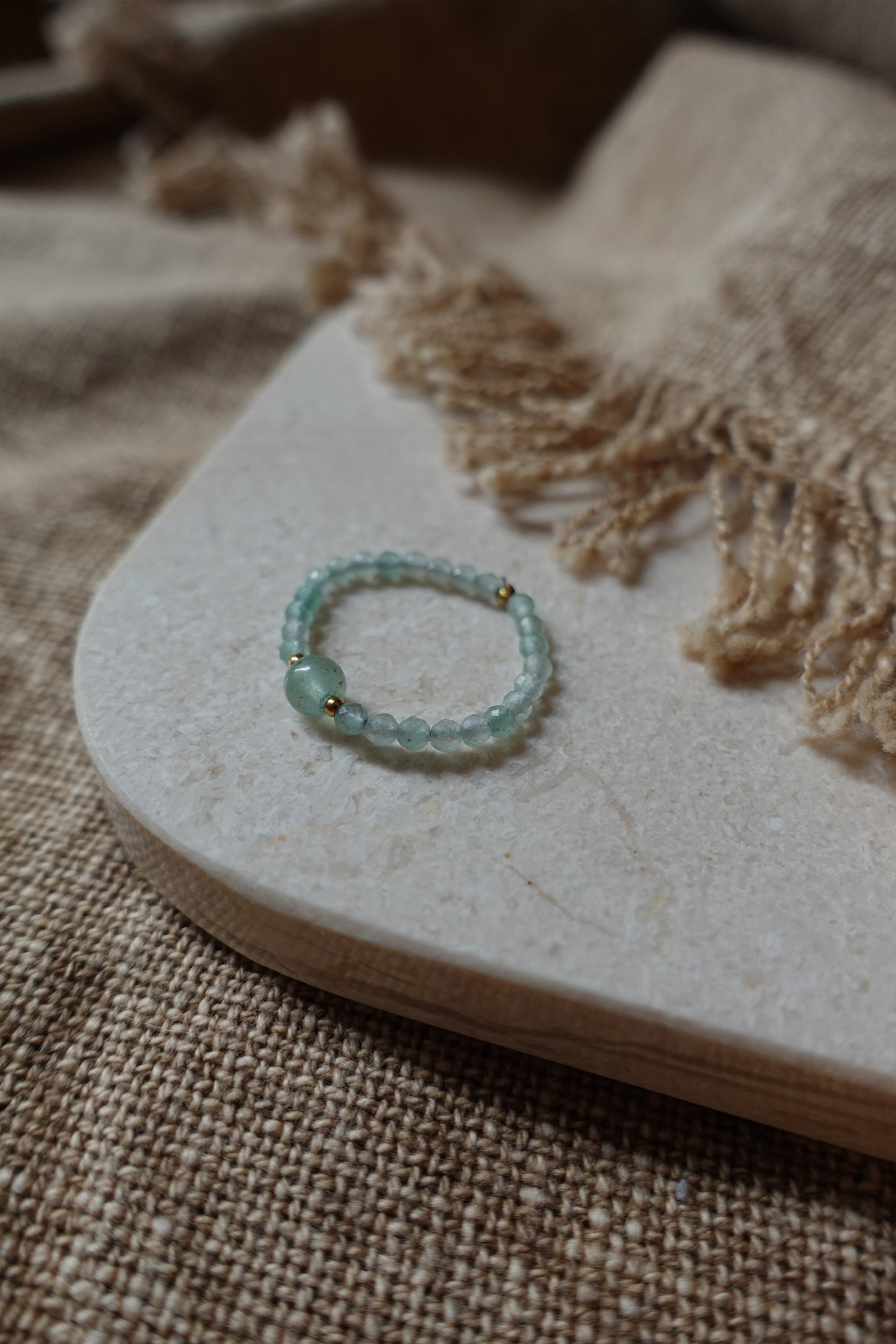 Bague Nefertiti - Aventurine verte