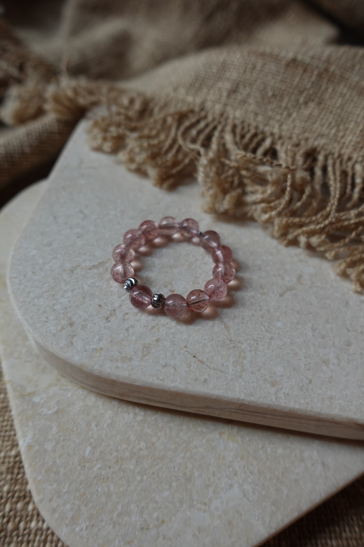 Bague Athena - Quartz fraise