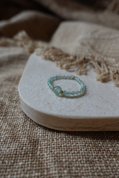 Bague Nefertiti - Aventurine verte