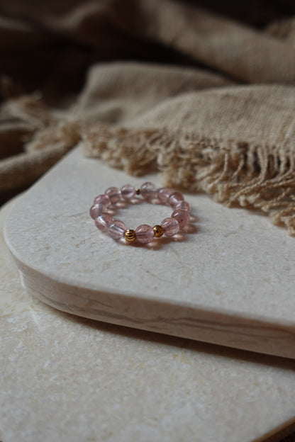 Bague Athena - Quartz fraise